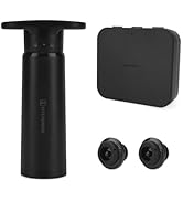 KITCHENDAO Wine Saver Pump with Sound Indicator, 2 Vacuum Wine Stoppers and Storage Box, Reusable...