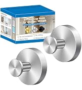 Herda Suction Cup Hooks for Shower Stainless Steel Suction Wreath Hanger for Glass Door No-Drill ...