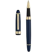 BEILUNER 319 Piano Blue Lacquer Rollerball - Stunning Luxury Pen with 24K Gold, Heavy, Schneider ...