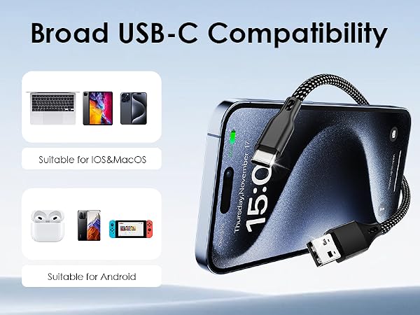 usb-A to usb-c cable