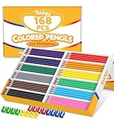 168 Packs Colored Pencils Bulk Classroom, Colored Pencils for Kids 12 Assorted Colors, Coloring P...