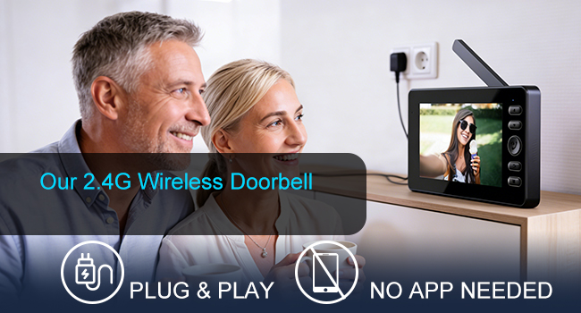 timbre con camara para puerta inalambrico video doorbell wireless no subscription intercom