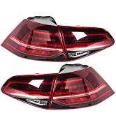 LED Taillights Assembly, Qiilu R-Look Full LED Dynamic Tail Lights Dark Red Lens IP67 Waterproof ...