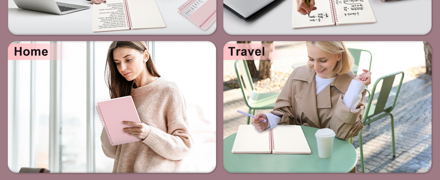 hardcover spiral notebooks are suitable for school, college, office, home, business, and lab
