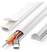 Delamu 42.5in Self-Adhesive Cable Hider Kit - 3 x 14.2in Curved Cord Hider, Seamless Cord Covers ...