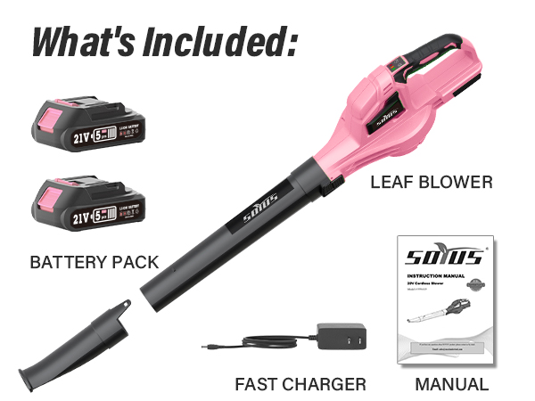 pink leaf blower