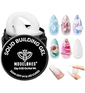 modelones 3D Sculpting Gel, Milky White Solid Nail Builder Hard Gel for Nail Art Molding & Extens...