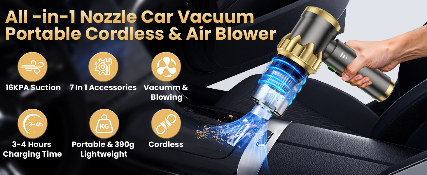 Car Vacuum Portable Cordless