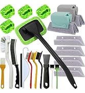 21Pcs Small Cleaning Brush Set for Car Glass & Gap Crevice Cleaning - Window/Door Tracks, Bathroo...