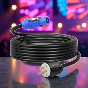 3pins male to female powercon power cable led large screen lighting
