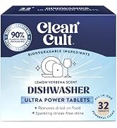 Cleancult Ultra Power Dishwasher Detergent Pods for Sparkling Streak-Free Shine, All-In-One, No P...