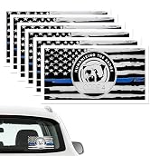 6PCS Thin Blue Line Sticker Code 4,Police Support Sticker,American Flag Thin Blue Line Car Decal,...