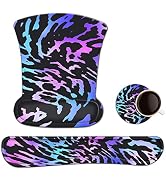 AIMSA Keyboard Wrist Rest and Mouse Pad with Wrist Support Set, Memory Foam Ergonomic Non-Slip Ru...