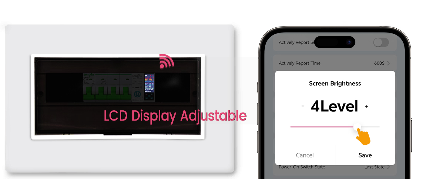 LCD display adjustable