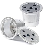 2 Pack Stainless Steel Reusable K Cups for K eurig Supreme & Supreme Plus, Five Hole Universal K-...