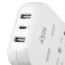 Multiple USB Charging Ports with Power Delivery - KMC Surge Tap 6 PD - 30633