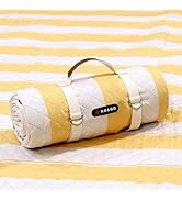 HX&OD Outdoor Picnic Blanket Extra Large, 80”x60” Waterproof Picnic Mat Foldable Camping Blanket ...