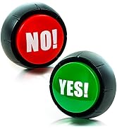 Yes Button and No Button with Sound, Answer Buzzers Set of 2 Buzzers for Game Show, Yes No Button...