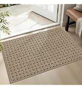 FLOORHUG Door Mat Indoor Entrance 20x32, Non-Slip Washable Doormats Entry Way Mats, Dirt Trapper ...