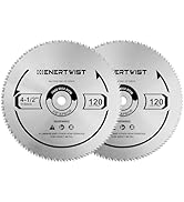 ENERTWIST 4-1/2 Inch 120T Circular Saw Blade 3/8 Inch (9.5mm) Arbor, Pack of 2-Pieces for Plywood...