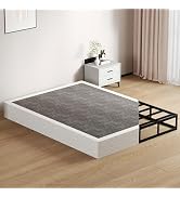 SHOANED Metal Box Spring Queen Size - 9 Inch High Profile Heavy Duty Black Bed Base Non Slip Matt...