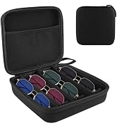 CAIOVSE Sunglasses Case for Multiple Pairs, 4 Slots Travel Sunglasses Organizer for Women, Sungla...