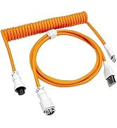 Coiled Keyboard Cable: Usb C Gaming Keyboard Cord,Custom Type Coiled Cable for Keyboard,Braided C...