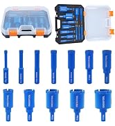 ONEGOTOOL Diamond Hole Saw kit Tile Masonry hex-Shank Drill bits Set for Porcelain Ceramic Concre...