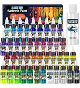 X ARTY HUB Airbrush Paint - 42 Colors with 4.05 Fl Oz Thinner, Iridescent, Neon and Metallic Air ...