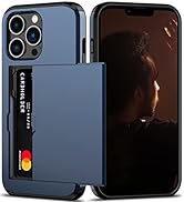 Nvollnoe for iPhone 13 Pro Case with Card Holder Heavy Duty Protective Dual Layer Shockproof Hidd...