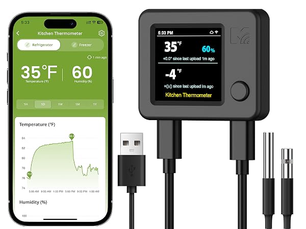 WiFi Dual-Probe Temperature and Humidity Monitor