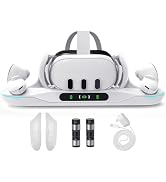 Lampelc Charging Dock for Meta Quest 3, Auto-Clamping Charging Station VR Charger Stand for Heads...