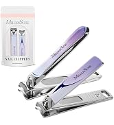 MelodySusie Nail Clippers Set, 2 in 1 Toenail Clippers Nail Clippers for Women, Ultra Sharp Stain...