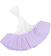joycraft 200Pcs Price Tags with String Attached, 1.4x1.8 inch Paper Hang Tags with String, Purple...