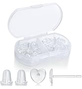 Earrings Backs with Earring Post, Clear Earrings Backs Post for Sports and Work, Formulen 10 PCS ...