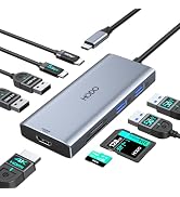 USB C Hub Multiport Adapter for MacBook Pro/Air,9 in 1 USB C to HDMI Mac Dongle with 4K@60Hz+PD10...