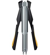 Proster Spring Loaded Hog Ring Plier with 2500pcs Galvanized Steel Hog Rings (Black+Orange)