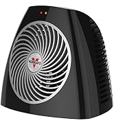 Vornado VH202 Personal Space Heater, Advanced Safety, 2 Heat Settings, Direct Heating, Black