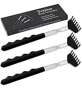 Yexixsr 3 Pack Back Scratcher Extendable Metal Back Scratcher for Men Women Adults, Telescoping B...