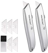 WORKLION Utility Knife Retractable:3 Position Fixed Blade -Aluminum Alloy Body-Ergonomic Handle -...