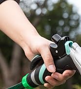 QUOBAS Metal Garden Hose Nozzle, 10 Pattern Heavy Duty Water Nozzle with Leak-Proof Aluminum Cons...