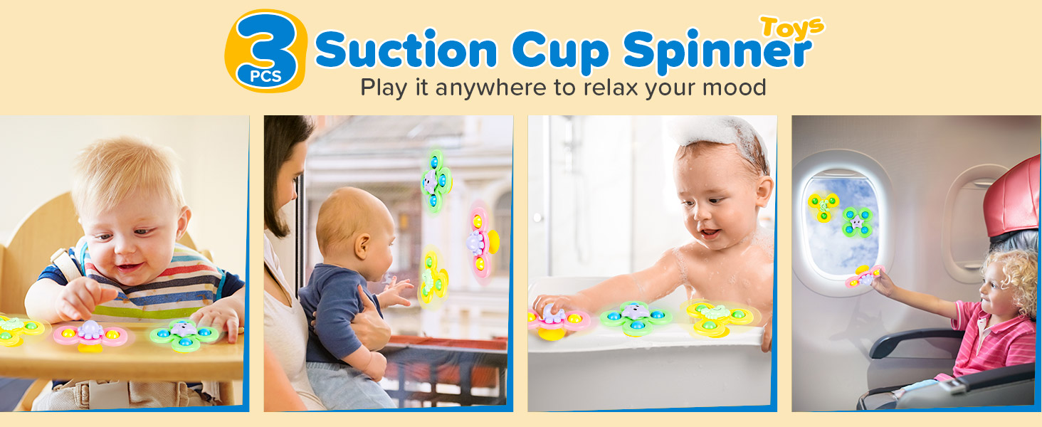 3 suction cup spinner toy