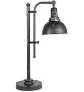 VONLUCE Rustic Desk Lamp Bronze Adjustable, Industrial Style Metal Task Lamps 25"-29", Vintage Wo...