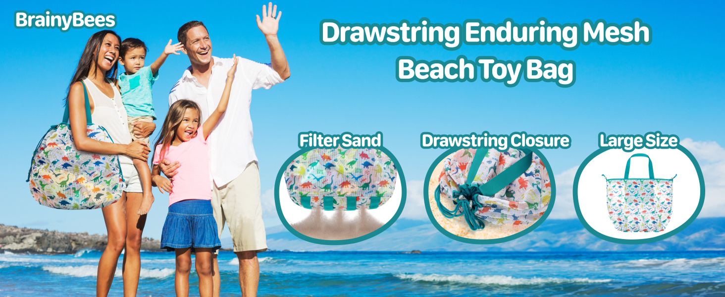 mesh beach toy bag