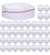 Tbestmax 40 PCS Disposable Soda Jerk Paper Cap, Chef Hat for Restaurant Party