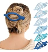 French Flat Hair Clips for Women - 6Pcs Flat Hair Claws for Thin Thick Hair Strong Hold No Slip G...