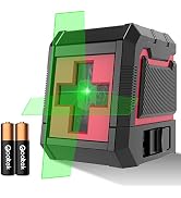 Self-Leveling Laser Level, Qooltek 100ft Laser Level Self leveling Green Cross Line, Alignment La...