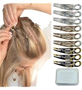 Fallinlocks 9 Pack Prestige Hair Pins for Women, 2.36" Small French Hair Pins for Thin & Thick Ha...