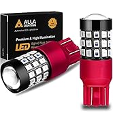 Alla Lighting Upgraded T20 7440 7443 LED Strobe Brake Lights Bulbs, Red Flashing Stop Lamps, W21W...