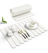 Large Stone Dish Drying Mat for Kitchen Counter, Quick Dry Diatomaceous Earth Stone Mat, Roll-Up ...
